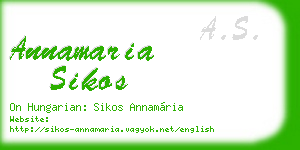 annamaria sikos business card